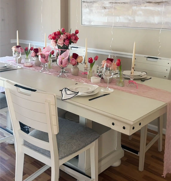 Blanco Peak Table Galentines Day Decor